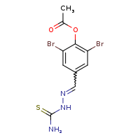 2,6-dibromo-4-[(E)-[(carbamothioylamino)imino]methyl]phenyl acetate