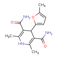 2,6-dimethyl-4-(5-methylfuran-2-yl)-1,4-dihydropyridine-3,5-dicarboxamide