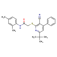 2-[(6-tert-butyl-3-cyano-4-phenylpyridin-2-yl)sulfanyl]-N-(2,4-dimethylphenyl)acetamide