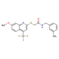 2-{[7-methoxy-4-(trifluoromethyl)quinolin-2-yl]sulfanyl}-N-[(3-methylphenyl)methyl]acetamide