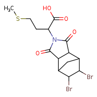 2-{8,9-dibromo-3,5-dioxo-4-azatricyclo[5.2.1.0²,?]decan-4-yl}-4-(methylsulfanyl)butanoic acid