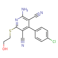 2-amino-4-(4-chlorophenyl)-6-[(2-hydroxyethyl)sulfanyl]pyridine-3,5-dicarbonitrile