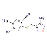 2-amino-6-{[(4-amino-1,2,5-oxadiazol-3-yl)methyl]sulfanyl}pyridine-3,5-dicarbonitrile