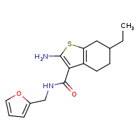 2-amino-6-ethyl-N-(furan-2-ylmethyl)-4,5,6,7-tetrahydro-1-benzothiophene-3-carboxamide