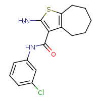2-amino-N-(3-chlorophenyl)-4H,5H,6H,7H,8H-cyclohepta[b]thiophene-3-carboxamide