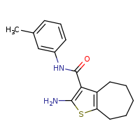 2-amino-N-(3-methylphenyl)-4H,5H,6H,7H,8H-cyclohepta[b]thiophene-3-carboxamide