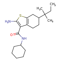 2-amino-N-cyclohexyl-6-(2-methylbutan-2-yl)-4,5,6,7-tetrahydro-1-benzothiophene-3-carboxamide