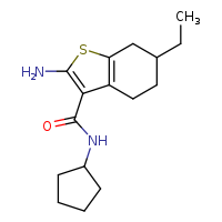2-amino-N-cyclopentyl-6-ethyl-4,5,6,7-tetrahydro-1-benzothiophene-3-carboxamide