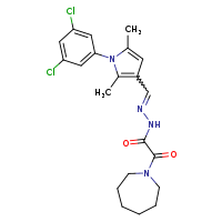 2-(azepan-1-yl)-N'-[(E)-[1-(3,5-dichlorophenyl)-2,5-dimethylpyrrol-3-yl]methylidene]-2-oxoacetohydrazide