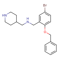 {[2-(benzyloxy)-5-bromophenyl]methyl}(piperidin-4-ylmethyl)amine
