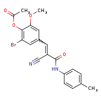 2-bromo-4-[(1Z)-2-cyano-2-[(4-methylphenyl)carbamoyl]eth-1-en-1-yl]-6-methoxyphenyl acetate