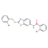 2-bromo-N-(2-{[(2-bromophenyl)methyl]sulfanyl}-1,3-benzothiazol-6-yl)benzamide