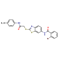 2-bromo-N-[2-({[(4-methylphenyl)carbamoyl]methyl}sulfanyl)-1,3-benzothiazol-6-yl]benzamide