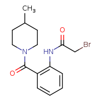 2-bromo-N-[2-(4-methylpiperidine-1-carbonyl)phenyl]acetamide