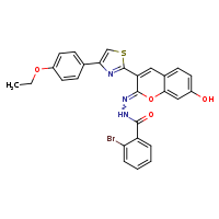 2-bromo-N'-[(2Z)-3-[4-(4-ethoxyphenyl)-1,3-thiazol-2-yl]-7-hydroxychromen-2-ylidene]benzohydrazide