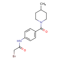 2-bromo-N-[4-(4-methylpiperidine-1-carbonyl)phenyl]acetamide