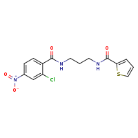 2-chloro-4-nitro-N-[3-(thiophen-2-ylformamido)propyl]benzamide