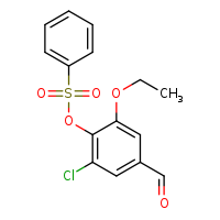 2-chloro-6-ethoxy-4-formylphenyl benzenesulfonate