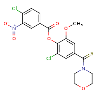 2-chloro-6-methoxy-4-(morpholine-4-carbothioyl)phenyl 4-chloro-3-nitrobenzoate