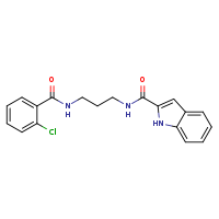 2-chloro-N-[3-(1H-indol-2-ylformamido)propyl]benzamide