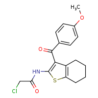 2-chloro-N-[3-(4-methoxybenzoyl)-4,5,6,7-tetrahydro-1-benzothiophen-2-yl]acetamide