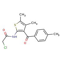 2-chloro-N-[4,5-dimethyl-3-(4-methylbenzoyl)thiophen-2-yl]acetamide