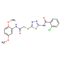 2-chloro-N-[5-({[(2,5-dimethoxyphenyl)carbamoyl]methyl}sulfanyl)-1,3,4-thiadiazol-2-yl]benzamide