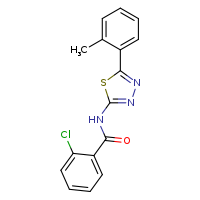 2-chloro-N-[5-(2-methylphenyl)-1,3,4-thiadiazol-2-yl]benzamide