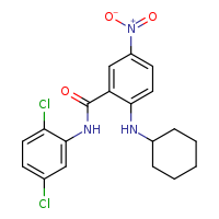 2-(cyclohexylamino)-N-(2,5-dichlorophenyl)-5-nitrobenzamide
