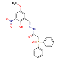 2-(diphenylphosphoroso)-N'-[(E)-(2-hydroxy-5-methoxy-3-nitrophenyl)methylidene]acetohydrazide