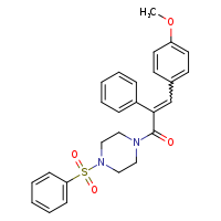 (2E)-1-[4-(benzenesulfonyl)piperazin-1-yl]-3-(4-methoxyphenyl)-2-phenylprop-2-en-1-one