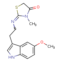 (2E)-2-{[2-(5-methoxy-1H-indol-3-yl)ethyl]imino}-3-methyl-1,3-thiazolidin-4-one