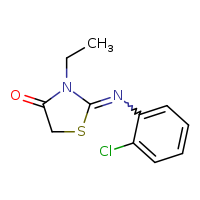 (2E)-2-[(2-chlorophenyl)imino]-3-ethyl-1,3-thiazolidin-4-one