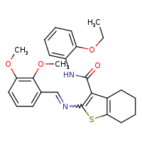 2-[(E)-[(2,3-dimethoxyphenyl)methylidene]amino]-N-(2-ethoxyphenyl)-4,5,6,7-tetrahydro-1-benzothiophene-3-carboxamide