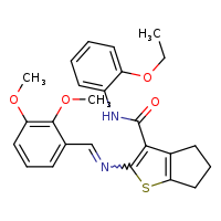 2-[(E)-[(2,3-dimethoxyphenyl)methylidene]amino]-N-(2-ethoxyphenyl)-4H,5H,6H-cyclopenta[b]thiophene-3-carboxamide