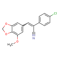 (2E)-2-(4-chlorophenyl)-3-(7-methoxy-2H-1,3-benzodioxol-5-yl)prop-2-enenitrile