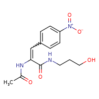 (2E)-2-acetamido-N-(3-hydroxypropyl)-3-(4-nitrophenyl)prop-2-enamide