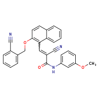 (2E)-2-cyano-3-{2-[(2-cyanophenyl)methoxy]naphthalen-1-yl}-N-(3-methoxyphenyl)prop-2-enamide