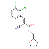 (2E)-2-cyano-3-(2,3-dichlorophenyl)-N-(oxolan-2-ylmethyl)prop-2-enamide