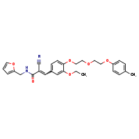 (2E)-2-cyano-3-(3-ethoxy-4-{2-[2-(4-methylphenoxy)ethoxy]ethoxy}phenyl)-N-(furan-2-ylmethyl)prop-2-enamide