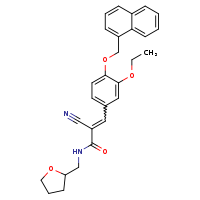(2E)-2-cyano-3-[3-ethoxy-4-(naphthalen-1-ylmethoxy)phenyl]-N-(oxolan-2-ylmethyl)prop-2-enamide