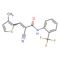(2E)-2-cyano-3-(3-methylthiophen-2-yl)-N-[2-(trifluoromethyl)phenyl]prop-2-enamide