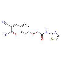 (2E)-2-cyano-3-(4-{[(1,3-thiazol-2-yl)carbamoyl]methoxy}phenyl)prop-2-enamide