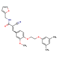 (2E)-2-cyano-3-{4-[2-(3,5-dimethylphenoxy)ethoxy]-3-methoxyphenyl}-N-(furan-2-ylmethyl)prop-2-enamide