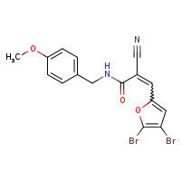 (2E)-2-cyano-3-(4,5-dibromofuran-2-yl)-N-[(4-methoxyphenyl)methyl]prop-2-enamide