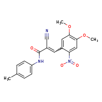 (2E)-2-cyano-3-(4,5-dimethoxy-2-nitrophenyl)-N-(4-methylphenyl)prop-2-enamide
