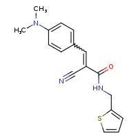 (2E)-2-cyano-3-[4-(dimethylamino)phenyl]-N-(thiophen-2-ylmethyl)prop-2-enamide
