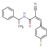 (2E)-2-cyano-3-(4-fluorophenyl)-N-(1-phenylethyl)prop-2-enamide