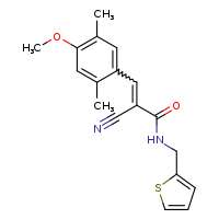 (2E)-2-cyano-3-(4-methoxy-2,5-dimethylphenyl)-N-(thiophen-2-ylmethyl)prop-2-enamide