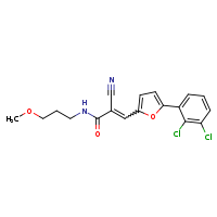 (2E)-2-cyano-3-[5-(2,3-dichlorophenyl)furan-2-yl]-N-(3-methoxypropyl)prop-2-enamide